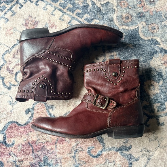 Frye Shoes - Frye Brown Studded Short Boots